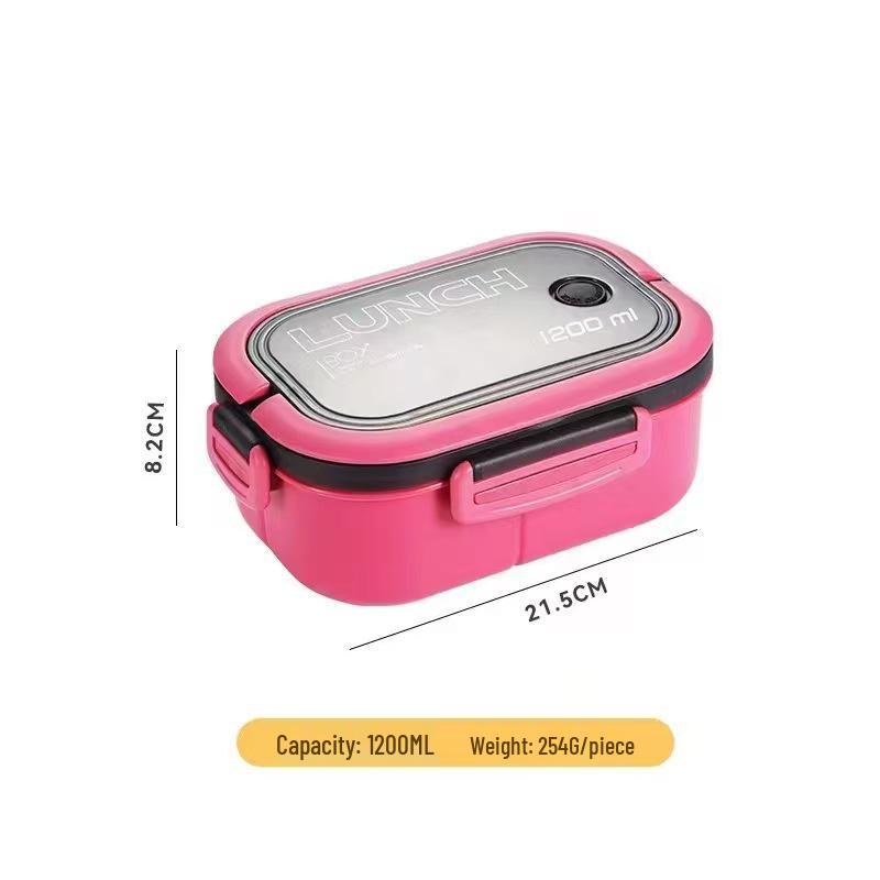 

Double-Layer Microwaveable Bento Box for Office - Large Capacity, Fat-Loss Meal Compartment Lunch Box