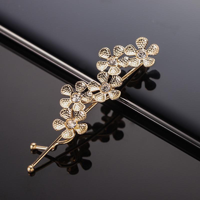 Classic Vintage Metal Geometric Rhinestone Hairpin Crystal Moon Sun Star Hair Clip Women Hair Pins Accessories Jewelry