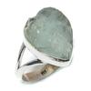 Natural Aquamarine Rough Gemstone 925 Sterling Silver Jewelry Ring Size 9.5 H8Y14