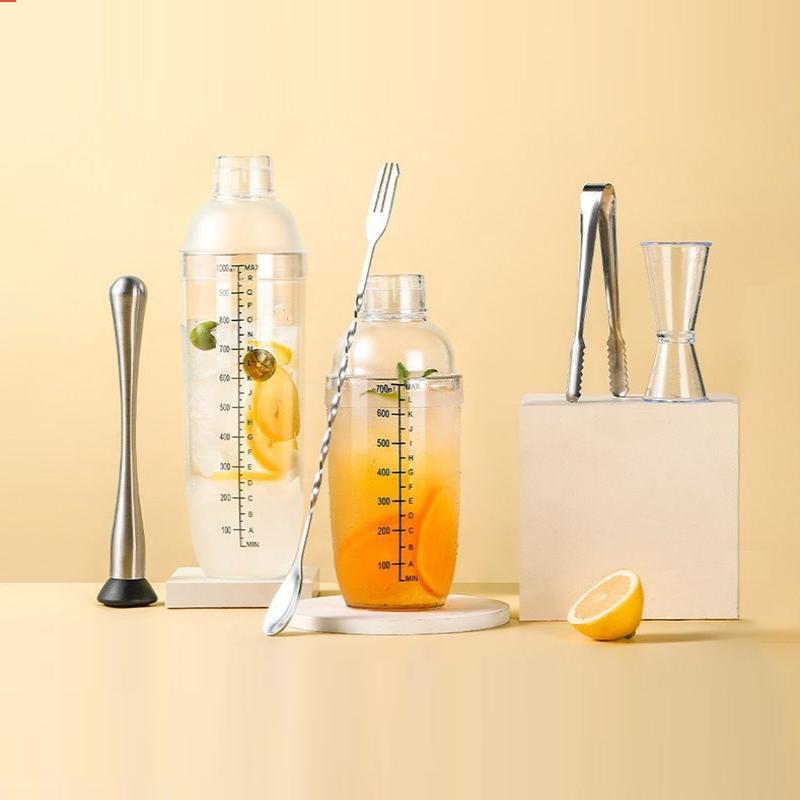 3/5/7Pcs Cocktail Shaker Set Cocktail Shaker And Measuring Jigger Set Drink Mixed Hand Shaker Tools For Bartending And Home Bar