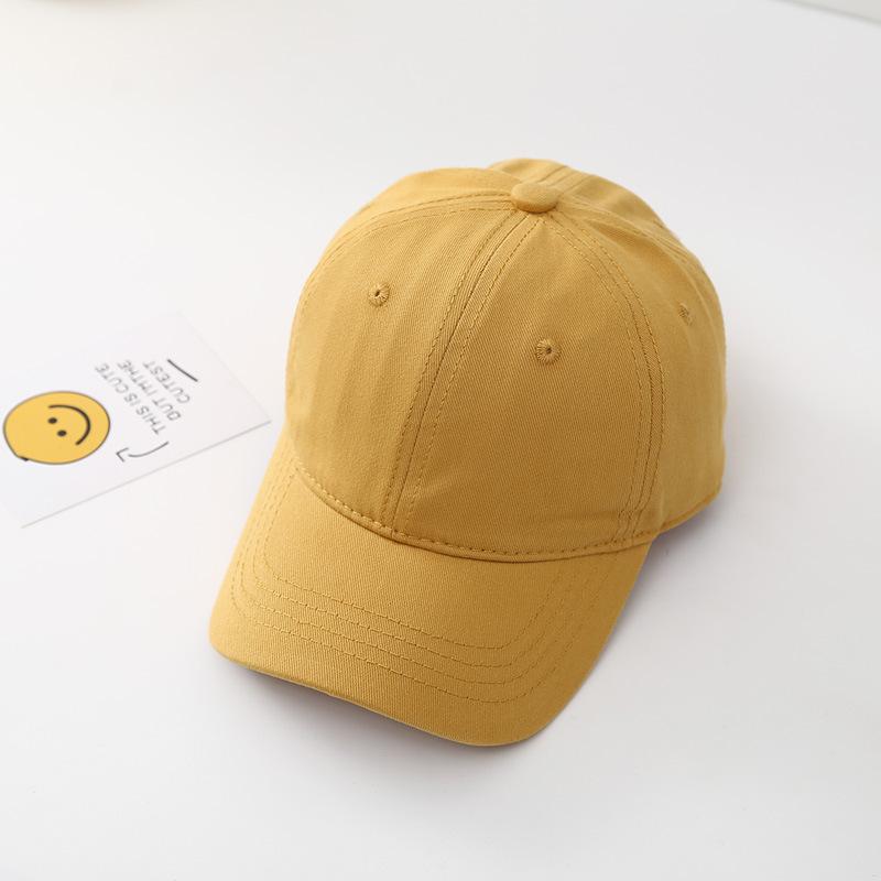 New Solid Baseball Cap For Children Boys Girls Cotton Sunhat Unisex Outdoor Sports Snapback Fishing Baseball Hat Korean Style