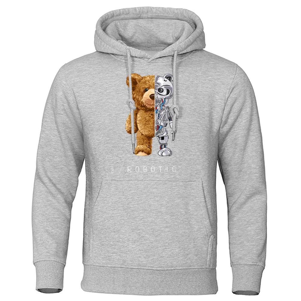 Neue Lustige Ted Bär Roboter Hoodie Robotic Bär Kleidung Casual Mit Kapuze Männer Mode Sweatshirts Fleece Übergroßen Lose Streetwear
