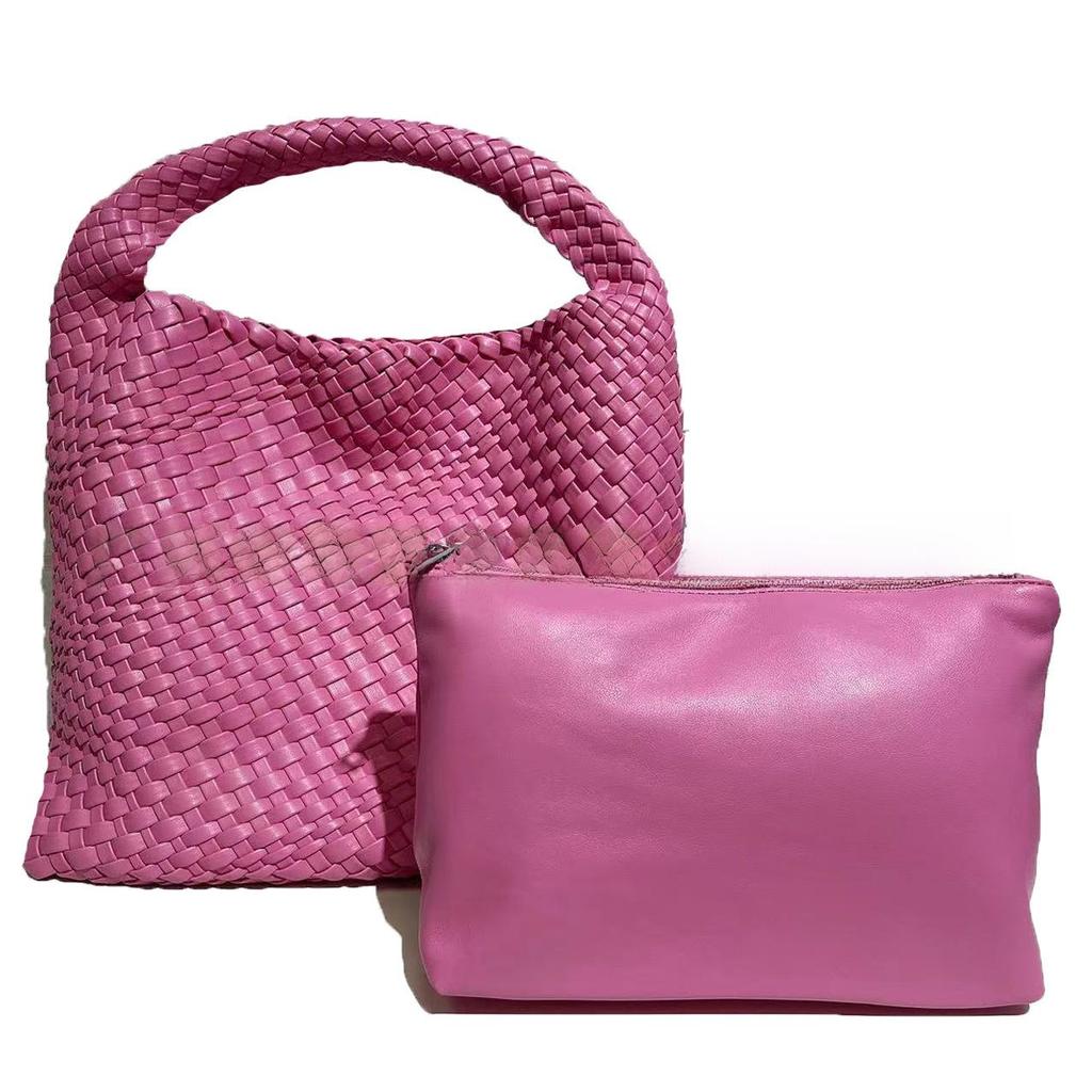 Women's Large Capacity Cross-Border Woven Shoulder Bag - Versatile Shopping & Commuter Tote