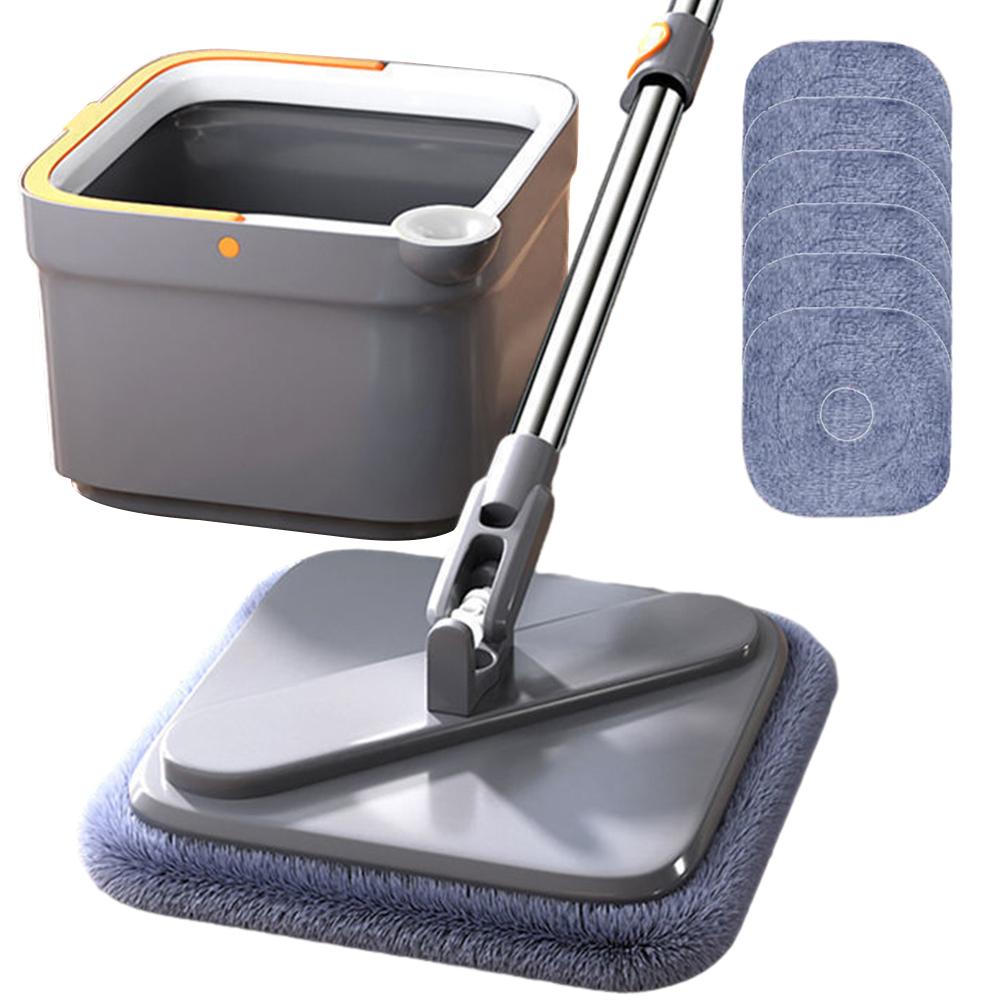 

Бытовая швабра для уборки с отделением воды, вращающаяся на 360 градусов, автоматическая швабра для пола из микрофибры, бесплатная ручная мойка с ведром, самоочищающаяся