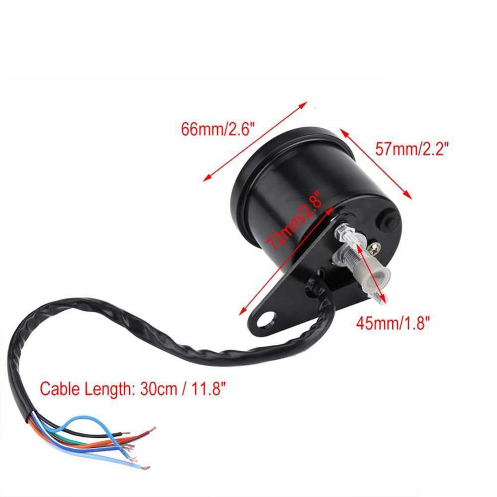 Motorcycle Speedometer Digital Motorcycle Tachometer Speed Gauge LED Odometer Waterproof Tachometer Universal Digital Gauge