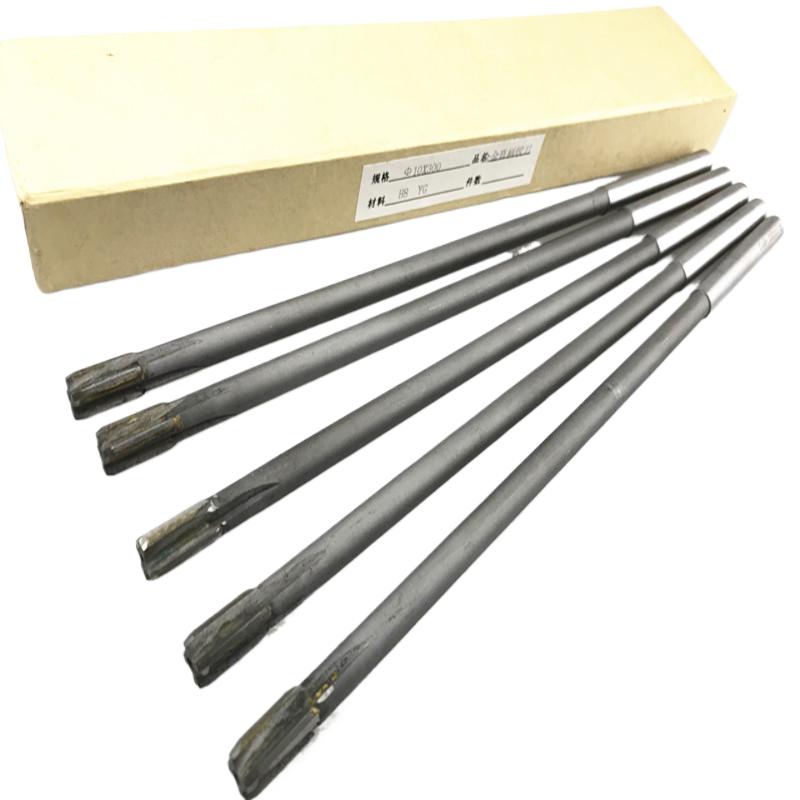 YG8 welding tungsten steel head straight shank lengthening machine reamer 200/300mm, alloy inlaid lengthening reamer 4-20mm