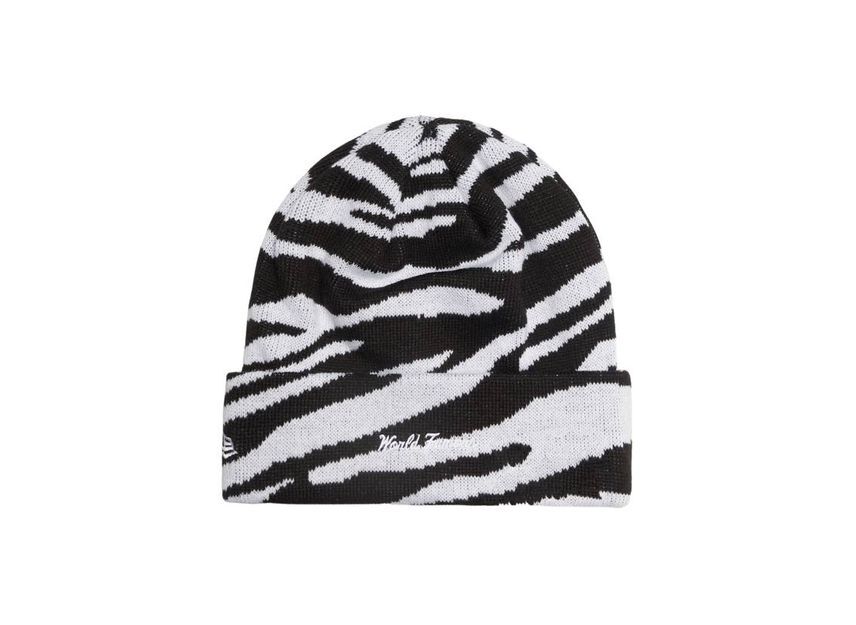 Supreme New Era Box Logo Beanie Zebra