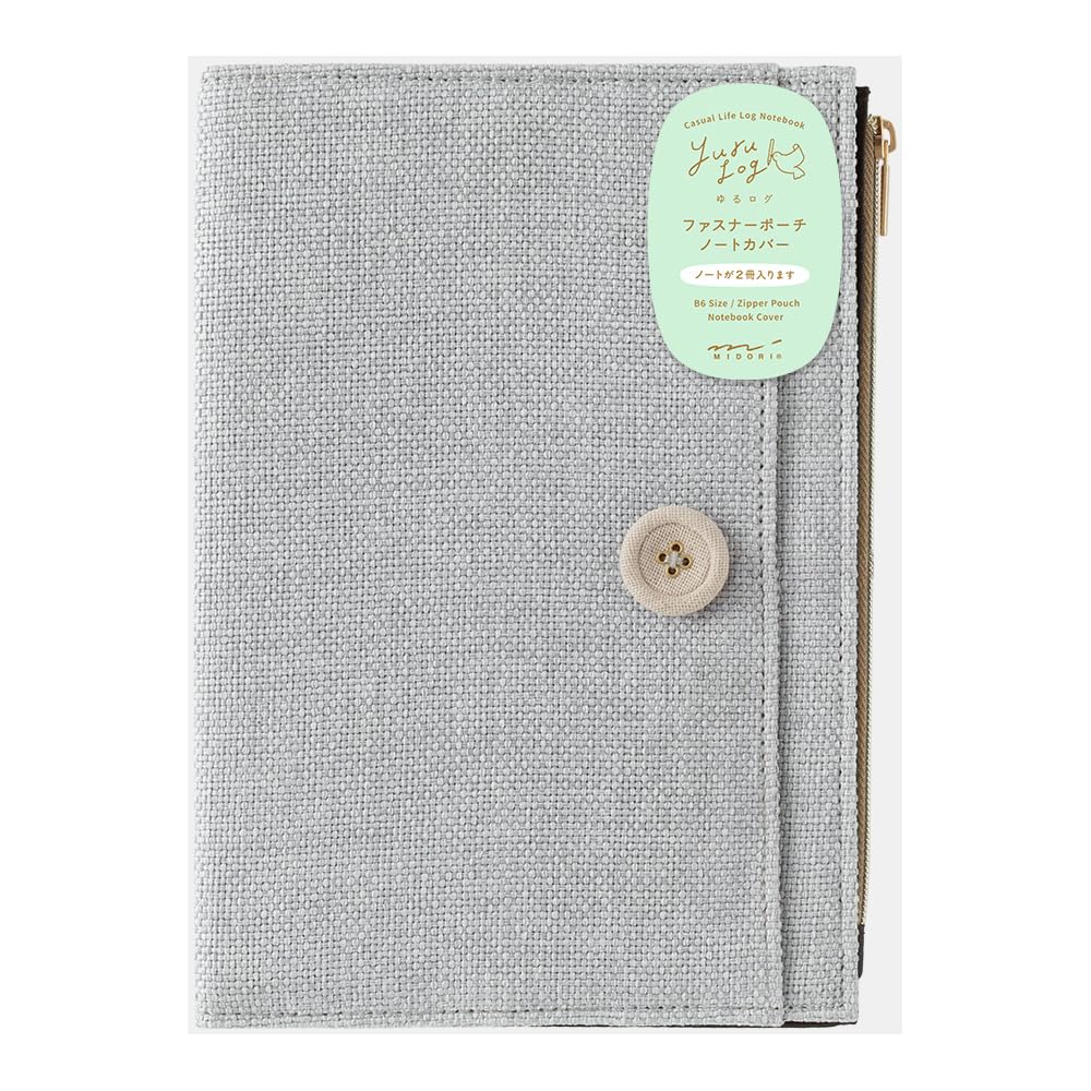 

Midori Notebook Cover Yurulog Cloth B6 Gray 15369006 сірий колір