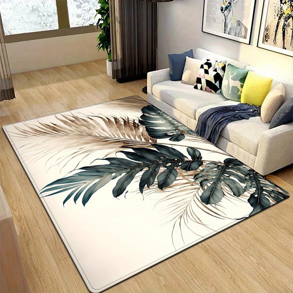 1PC Leaves Pattern  Kitchen Rugs Non-Slip Home Door Mats Pop Design Bathroom Rugs Bath Mat Carpet for Home Sink Laundry Decor
