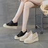 Fisherman shoes women's new one-pedal lightweight lace mesh shoes versatile thick soles increase height and breathability