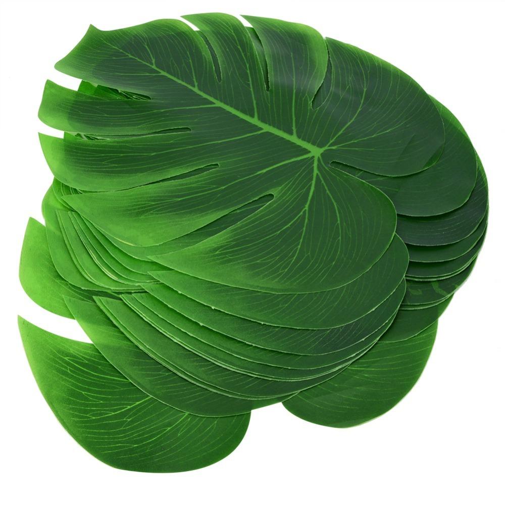 12PCS Green Monstera Leaf Table Place Mats Heat Insulation Placemat Table Flag  Table Decor