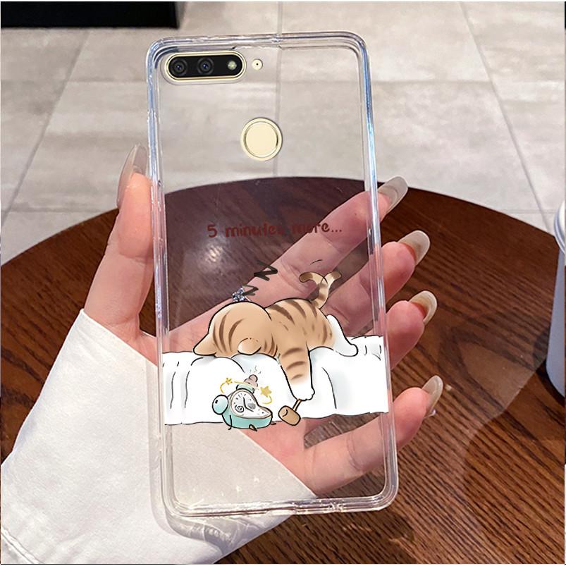 Casing For Huawei Honor 7A Pro AUM-L29 Phone Case Luxury Cute Love Heart Rabbit Funny Clear Transparent Silicone Soft TPU Cover