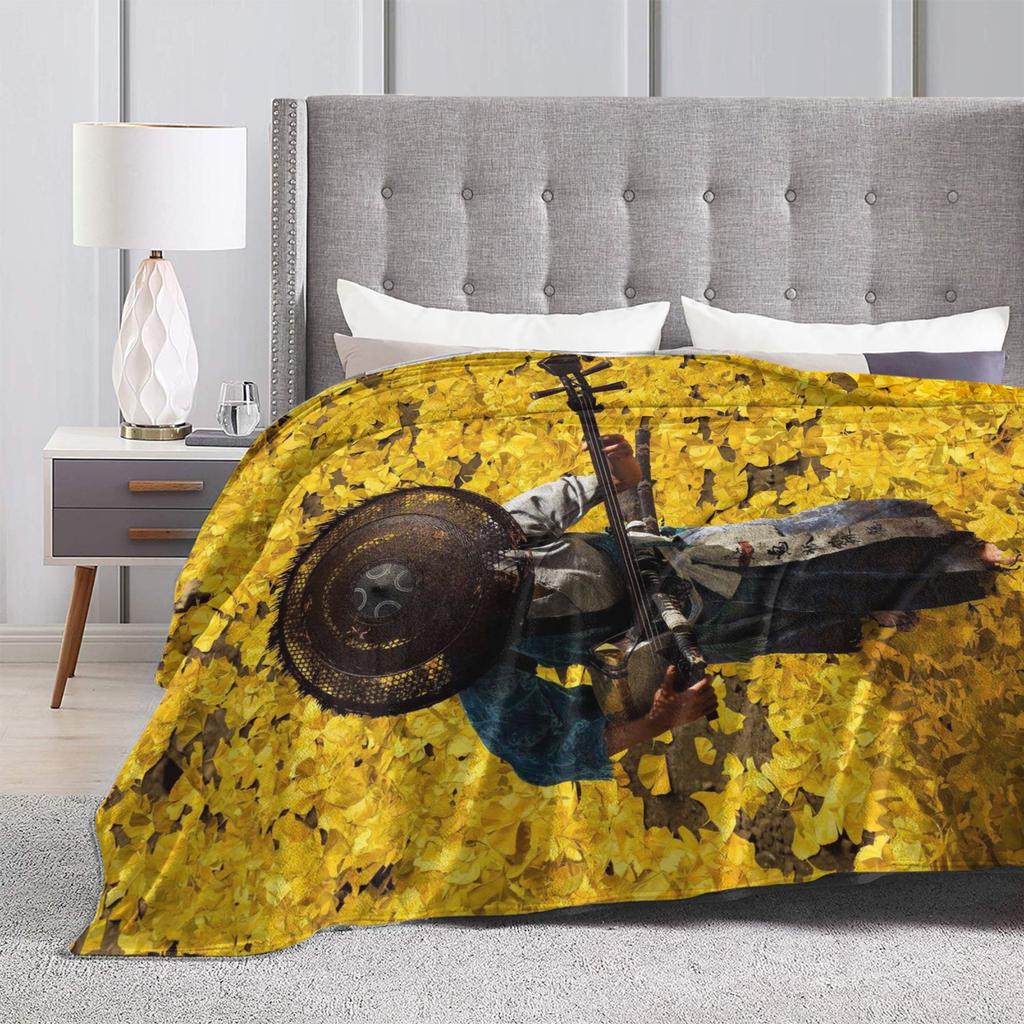 Ghost of Yotei Game 2025 Flannel Blankets Autumn  Warm Soft Bedding Throws for Children Couch Chair Funny Bedspread Bed Cover