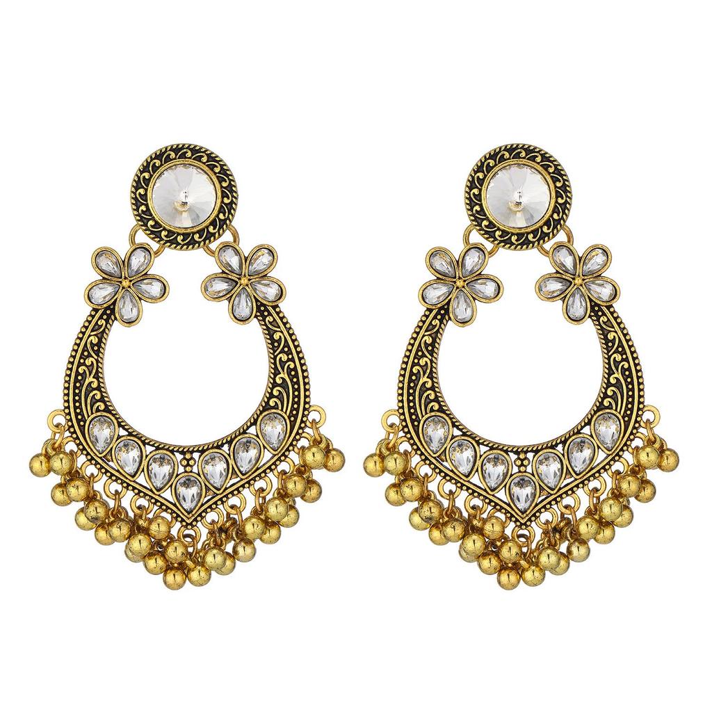 Exotic Ethnic-Style Long Dangle Earrings for Women: Retro Bohemian Turquoise Ornaments
