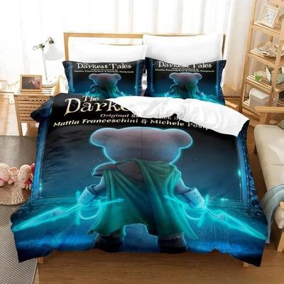 Set Biancheria da Letto Stampato Anime The Darkest Tales Copripiumino Federe Set Biancheria da Letto Lenzuolo Coperta Piumino Misura Matrimoniale Queen King