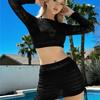 Womens Bikini Swimsuit Set With Polyester Fabric For Water Sports And Beachwear