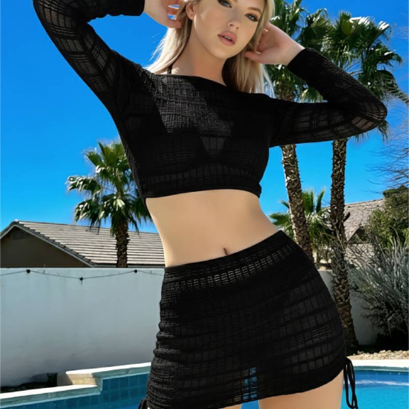 Womens Bikini Swimsuit Set With Polyester Fabric For Water Sports And Beachwear