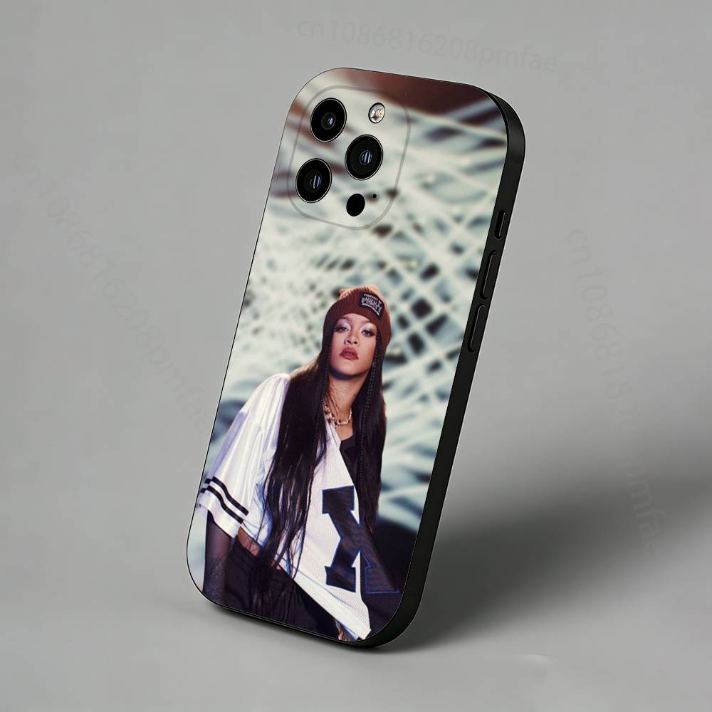 BADgalriri R-Robyn R-Rihanna Fenty Slim Back Phone Case for iPhone 17,16,15,14,13,12,11 Pro,Max,Plus,X,XS,XR,SE Protective Cover