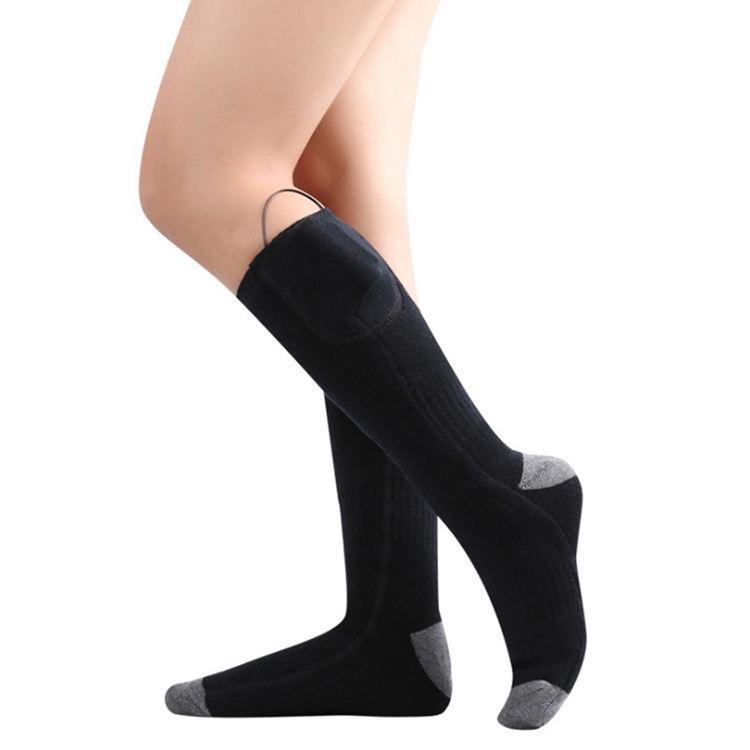 USB Rechargeable Heated Socks for Winter - Unisex Electric Warmth for Outdoor Skiing