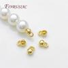 10/20Pcs 18k Real Gold Plated End Cap For Jewelry,Crimp Beads,Jewelry Making Materials,Clam Shell Bead Tip,DIY Accessories