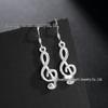 Women's 925 Silver Musical Note Earrings - Stylish, Classic, and Charming Design