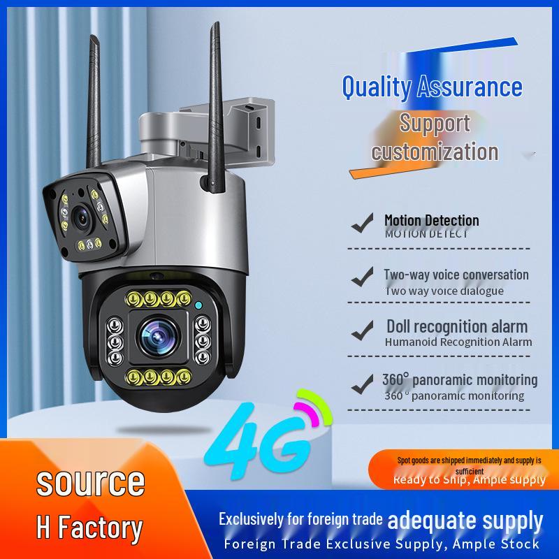 V380 Solar-Powered 4G Outdoor Surveillance Camera with HD Night Vision