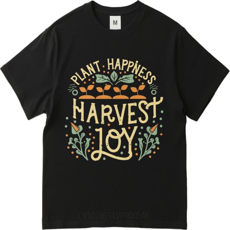 Casual Tee Tshirts for men Printed Men Oneck t shirt Plus Size Plant Happiness Harvest Joy Hiphop Women tops Trendy Tshirt