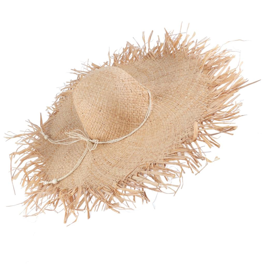 Women S Raffia Straw Sun Hat Wide Brim Straw Woven Beach Hat