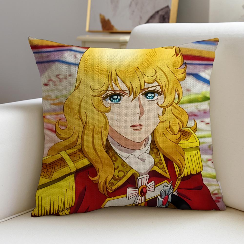 The RRose of VersaillesS Cushion Cover Breathable and skinfriendly linen pillowcase square removable and washable cushion