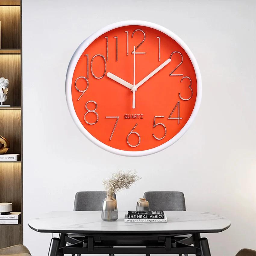 Modern Nordic Style Quiet Restaurant Clock Simple Atmosphere Fashion Creative Wall Clock Living Room Home Hanging Wall Clock