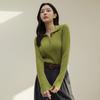 Button-Point Collar Ribbed Knit F6S211KN