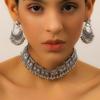 Fashion European and American Ethnic Beads, Bells, Neck Chains, Simple Retro Bohemian Necklace, Earrings, Geometric Set.