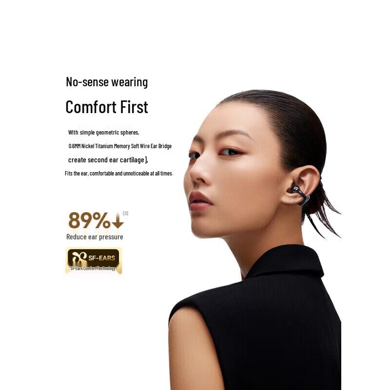 Saina S6SProAI Wireless Open-Ear Clip-On Bluetooth Sports Headphones