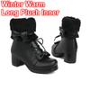 Pu Winter Japanese Lolita Boots Fluffy Round Toe Kawaii Anime Cosplay Women Shoes Lolita Ankle Boots Plus Velvet Warm Loli Boot