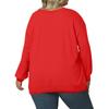 Women's Fashionable Casual Plus-Size Long Sleeve Pullover Printed Sweatshirt