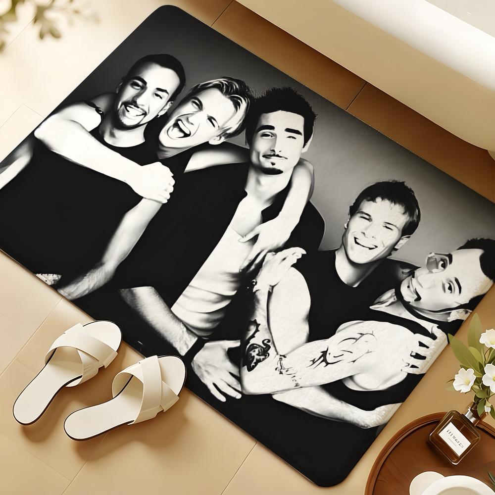 B-backstreet Boys Singer Floor Mat Soft Flannel Rug Non-Slip Absorbent Mat For Bathroom Bedroom Home Decor