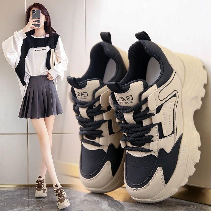 Women Casual Chunky Shoes Autumn New Comfortable Wear-resistant Running Shoes Trend Breathable All-match Women Sneakers De Mujer