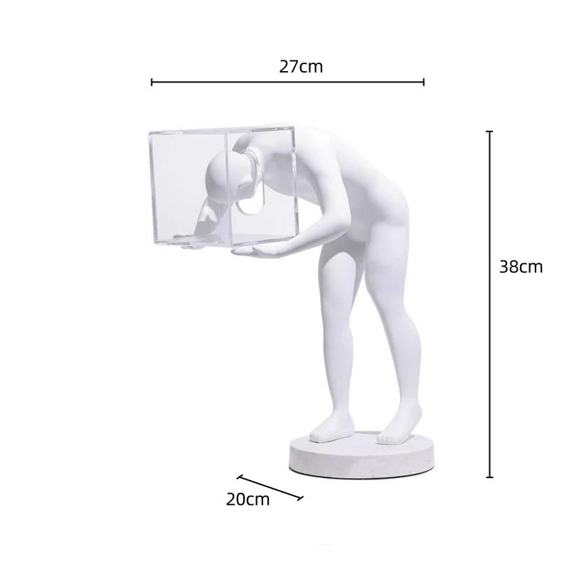 

Resin Crafts Abstract Figure Sculpture Cage Figures Block Human Body Imprisoning The Mind Decorative Figurines Home Decoration