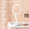 6.3'' Makeup Mirror with Magnification 1X 8X Magnifying Vanity Mirror with 3 Light Modes Rechargeable DoubleSided LED Lighted M