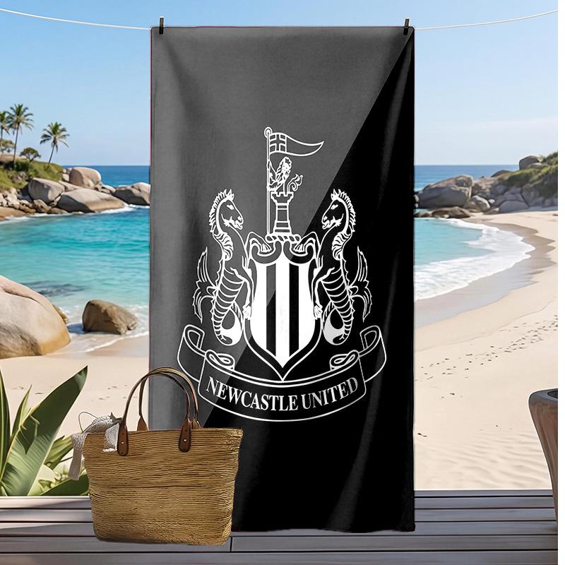 Newcastle United Football Print Beach Towel, Large Soft Quick Dry Towel for Beach Camping Swimming