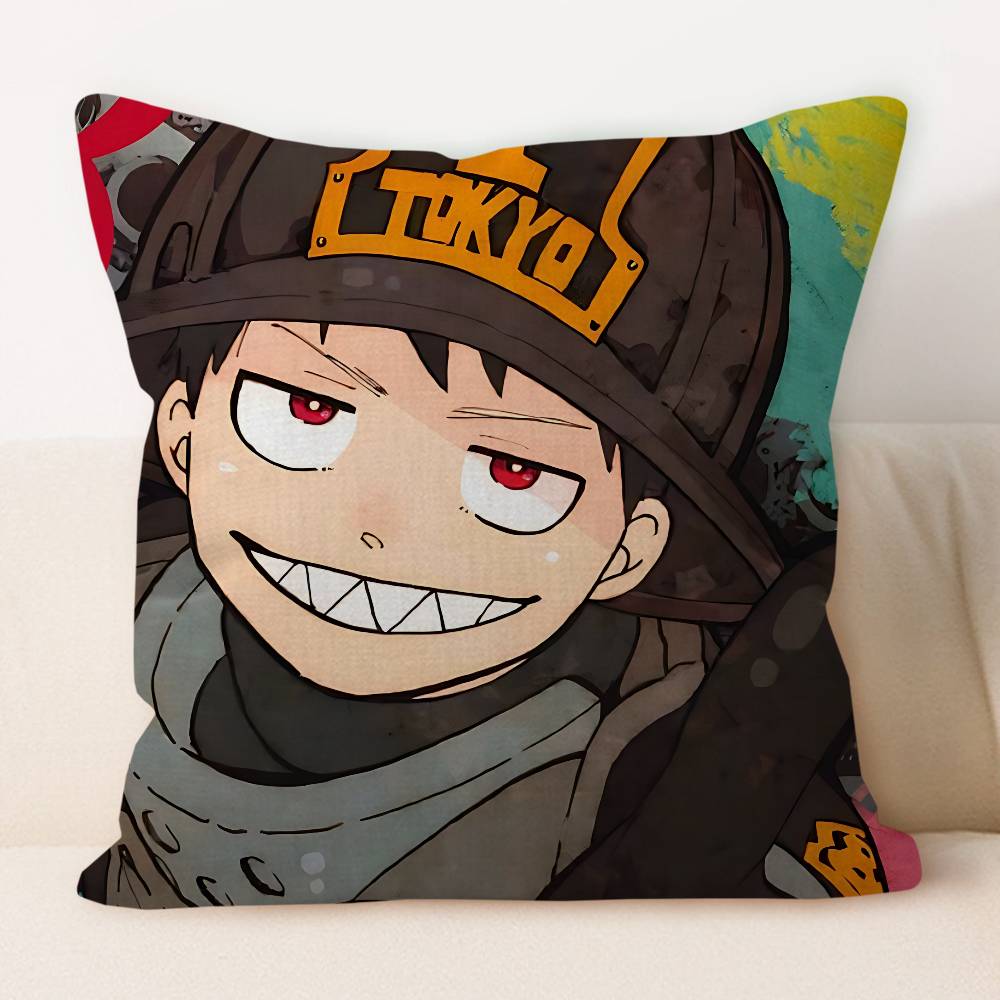 S-Shinra Kusakabe 45*45cm Cushion Cover Pillow Cover Decor Pillowcase Home Pillowcase For Couch Pillow