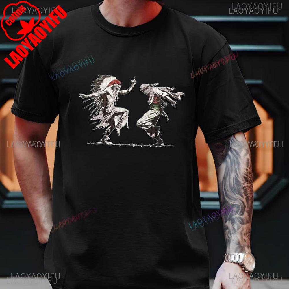 Indigenous Spirit And Palestinian Resistance Tee Ethnic Diversity Shirt Activist Apparel Cultural Heritage Top Social Justice