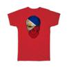 Gift T-Shirt : Phillipines Flag Skull Filipino National Colors