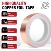 Doubel Side Conductive Copper Foil Tape Adhesive Strip Heat Shield Eliminate EMI Anti-static Repair Tape 0.05mm Thickness