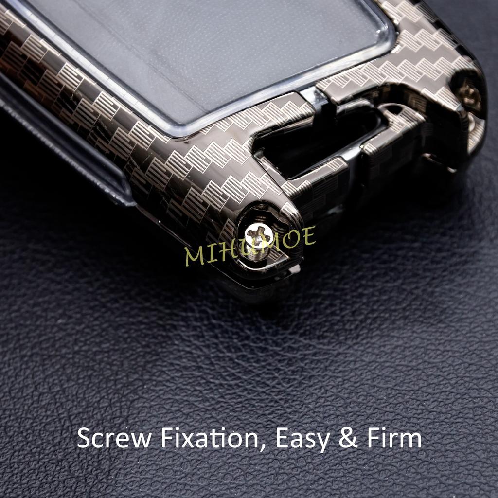 Carbon Fiber Metal Kryt Klíčenky Pouzdro Kroužek Řetěz pro VW Golf 7 Tiguan Polo Škoda Octavia Kodiaq Karoq Superb SEAT Ateca