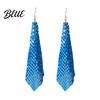 Detail-oriented Earrings 1 Pair Sequin Hook Geometric Design Long Statement