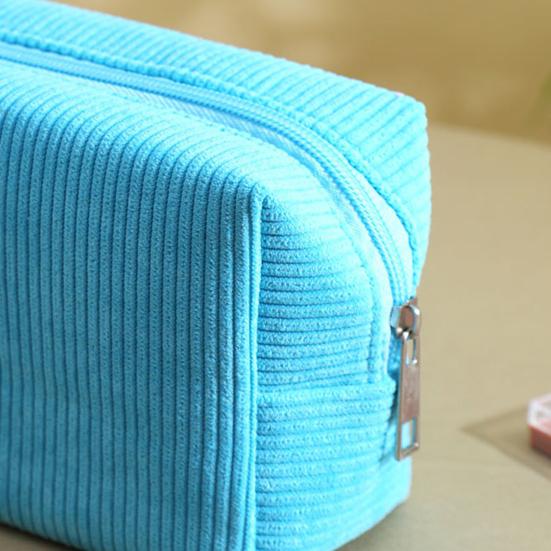 Cord Makeup Tasche Reise Toilettenartikel Organizer Clutch Tragbare Einfarbige Kosmetiktasche für Zuhause Täglichen Gebrauch Reise Urlaub