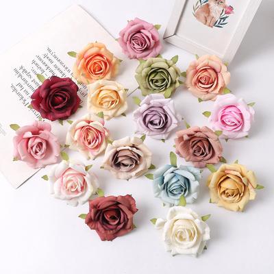 5/10Pcs 7cm Silk Rose Artificial Flower Silk Home Room Decoration  For Wedding Brides Decortion DIY Craft Gift Accessories