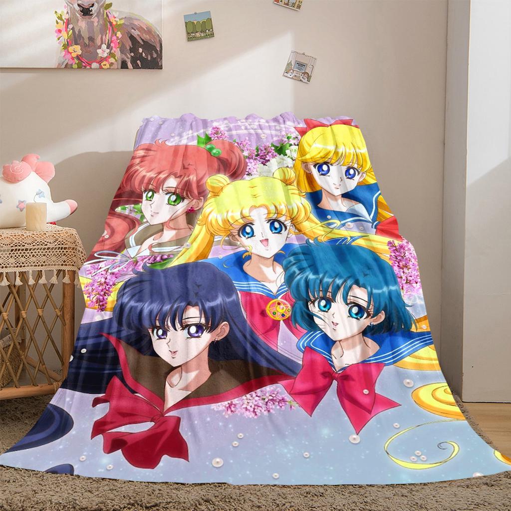 Japanese anime cute cartoon theme Sailor Moon Tsukino Usagi blanket suitable for home beds, sofa covers, office nap, outdoor warm blankets O7