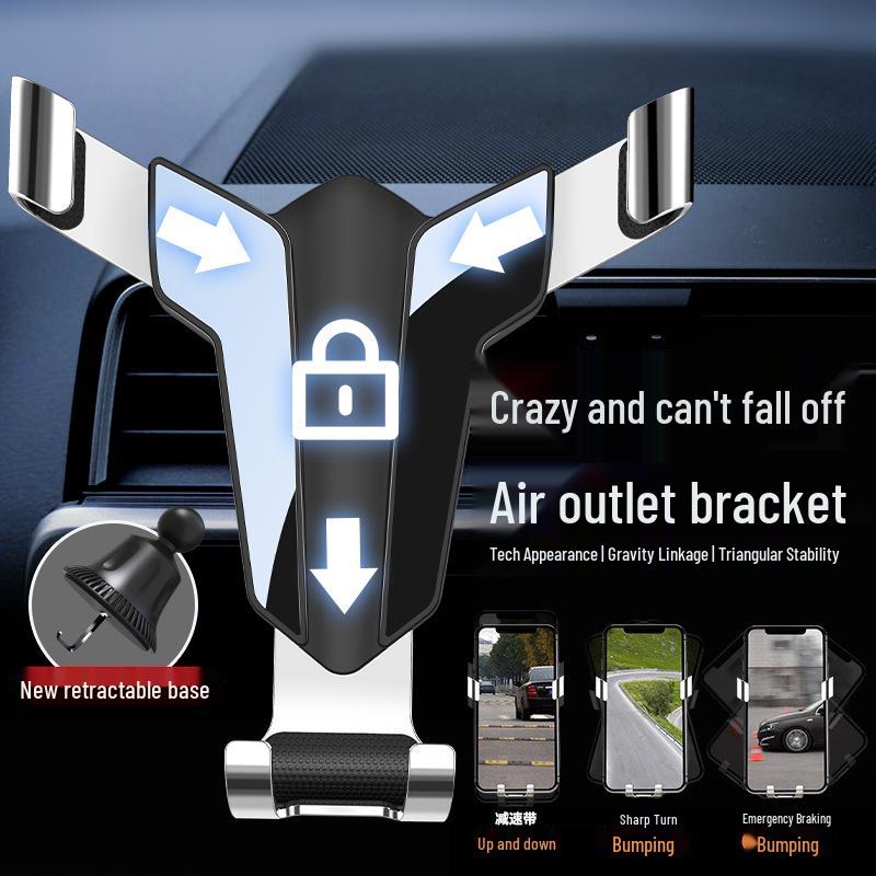Universeller Auto-Handyhalter aus Aluminiumlegierung mit automatischer Verriegelung für Lüftungsschlitz